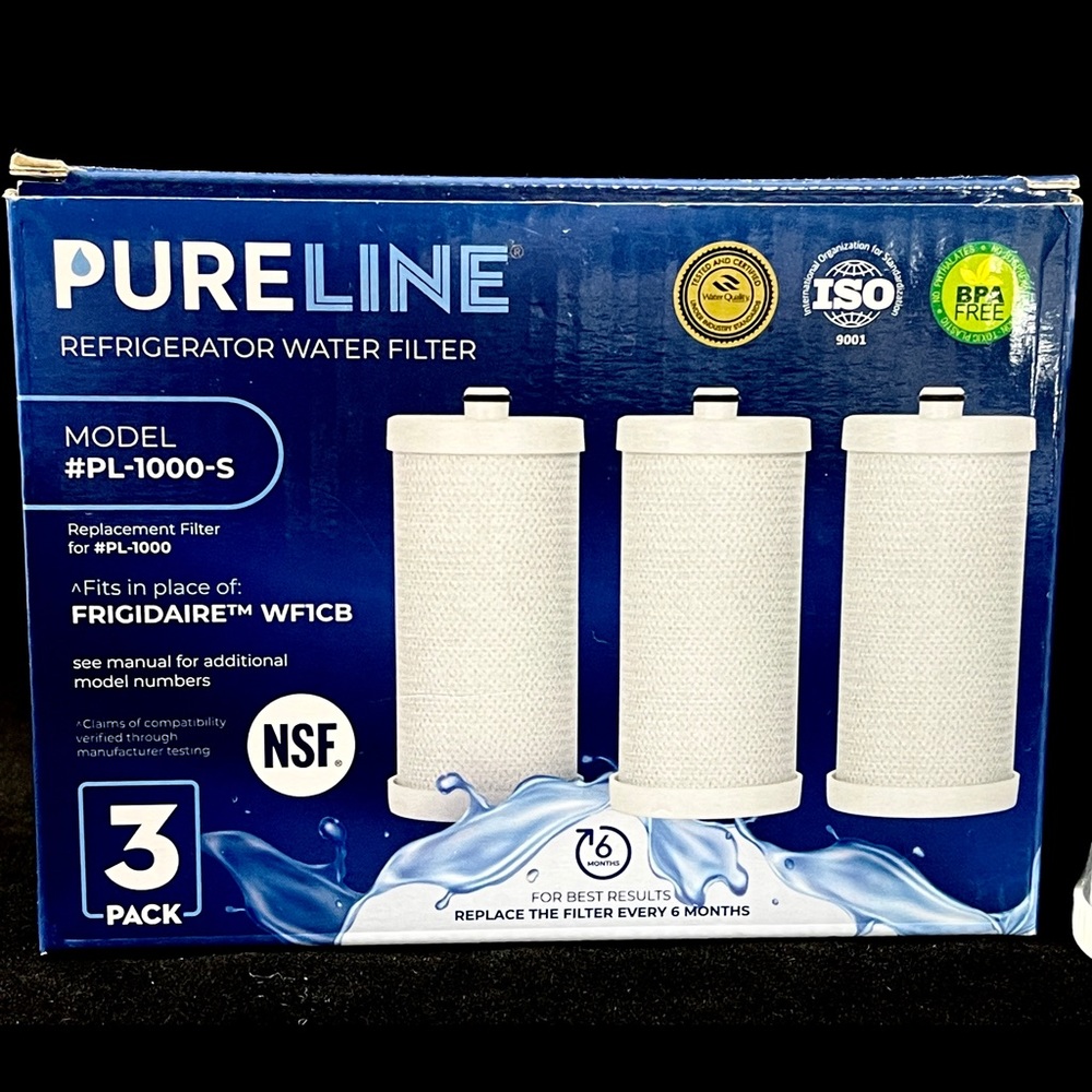 Pureline Refrigerator Replacement Water Filters - PL-1000-S for Frigidaire